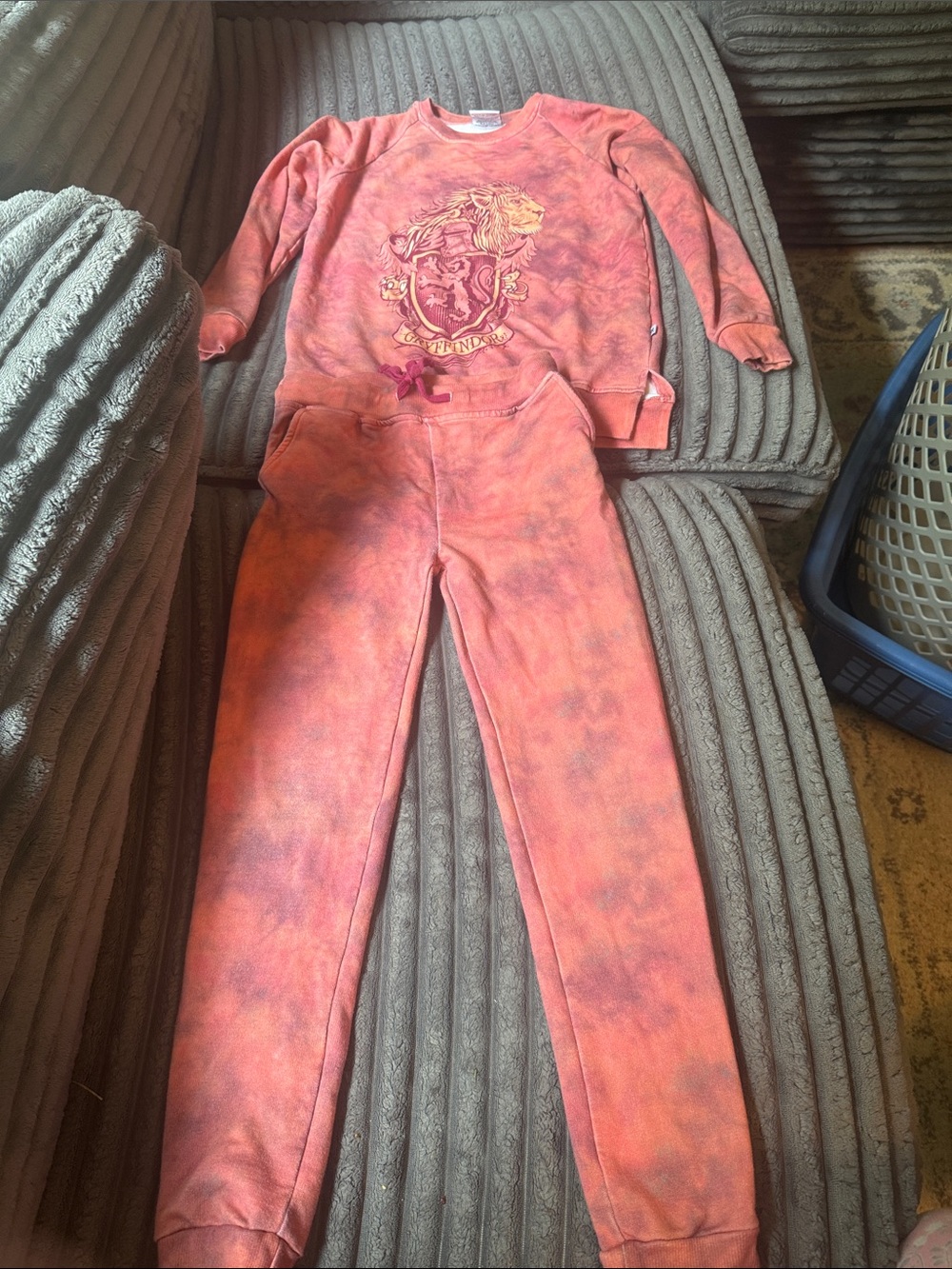 Kids Tie-Dye Harry Potter Gryffindor Matching Sweatshirt & Jogger Set -